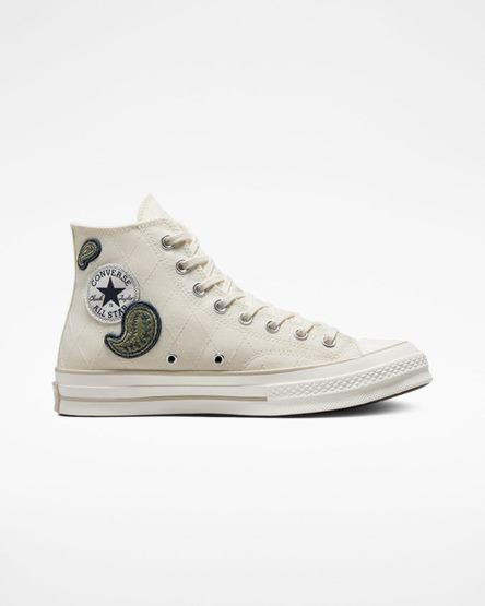 Tenisky Vysoke Converse Chuck 70 Crafted Patches Damske Béžové Námornícka Modrá Zelene | SK IE11AC2